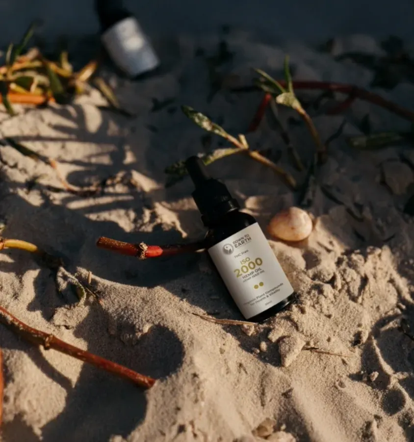 Hemp Oil on Beach